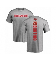Football Tampa Bay Buccaneers #26 Sean Bunting Ash Backer T-Shirt