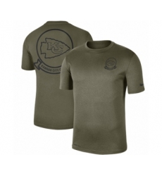 Football Men's Kansas City Chiefs Olive 2019 Salute to Service Sideline Seal Legend Performance T-Shirt