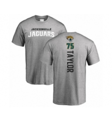 Football Jacksonville Jaguars #75 Jawaan Taylor Ash Backer T-Shirt
