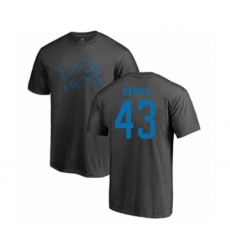 Football Detroit Lions #43 Will Harris Ash One Color T-Shirt