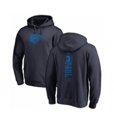 Basketball Oklahoma City Thunder #3 Chris Paul Navy Blue One Color Backer Pullover Hoodie