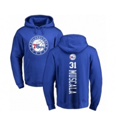 NBA Nike Philadelphia 76ers #31 Mike Muscala Royal Blue Backer Pullover Hoodie