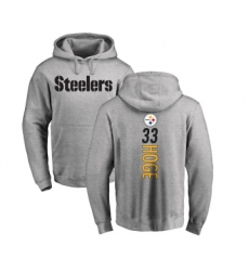 Football Pittsburgh Steelers #33 Merril Hoge Ash Backer Pullover Hoodie