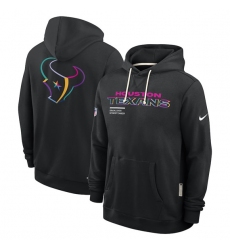 Men's Houston Texans Black 2025 Crucial Catch Dri-FIT Hoodie