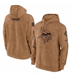 Men's Minnesota Vikings Nike Brown 2023 Salute To Service Club Pullover Hoodie