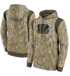Men's Cincinnati Bengals Nike Camo 2021 Salute To Service Therma Performance