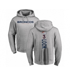 Football Denver Broncos #3 Drew Lock Ash Backer Pullover Hoodie