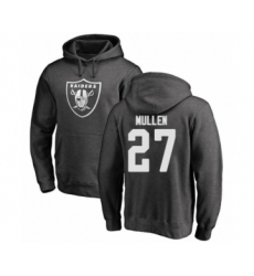 Football Oakland Raiders #27 Trayvon Mullen Ash One Color Pullover Hoodie