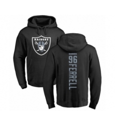 Football Oakland Raiders #96 Clelin Ferrell Black Backer Pullover Hoodie