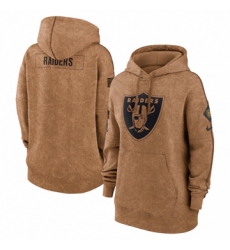 Women's Las Vegas Raiders Nike Brown 2023 Salute to Service Pullover Hoodie