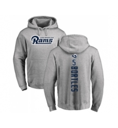 Football Los Angeles Rams #5 Blake Bortles Ash Backer Pullover Hoodie