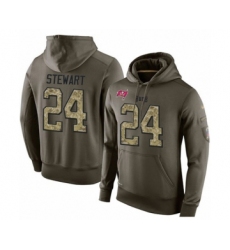 Football Men's Tampa Bay Buccaneers #24 Darian Stewart Green Salute To Service Pullover Hoodie