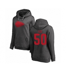 Football Women's Kansas City Chiefs #50 Darron Lee Ash One Color Pullover Hoodie
