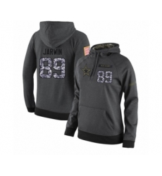 Football Women's Dallas Cowboys #89 Blake Jarwin Stitched Black Anthracite Salute to Service Player Performance Hoodie