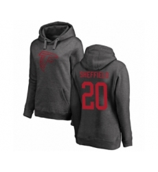 Football Women's Atlanta Falcons #20 Kendall Sheffield Ash One Color Pullover Hoodie