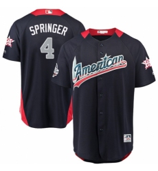 Youth Majestic Houston Astros #4 George Springer Game Navy Blue American League 2018 MLB All-Star MLB Jersey
