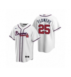 Youth Atlanta Braves #25 Tyler Flowers Nike White 2020 Replica Home Jersey