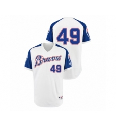 Women Atlanta Braves #49 Turn Back the Clock Julio Teheran White 1974 Authentic Jersey