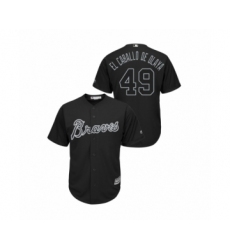 Youth Atlanta Braves 2019 Players Weekend Black #49 Julio Teheran Replica Jersey