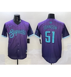 Men's Arizona Diamondbacks #51 Randy Johnson Purple 2025 City Connect Limited Stitched Baseball Jersey