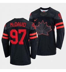 Men's Connor McDavid Canada Hockey Black 2022 Beijing Winter Olympic #97 Alternate Rrplica Jersey