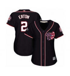 Women's Washington Nationals #2 Adam Eaton Authentic Navy Blue Alternate 2 Cool Base 2019 World Series Bound Baseball Jersey