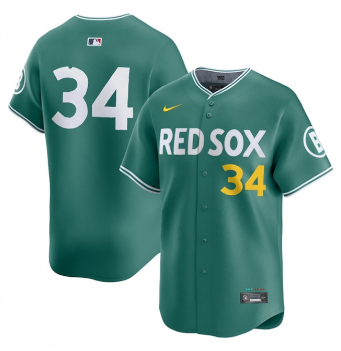Men's Boston Red Sox #34 David Ortiz Green 2025 City Connect Limited Stitched Baseball Jersey