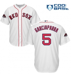 Youth Majestic Boston Red Sox #5 Nomar Garciaparra Authentic White Home Cool Base 2018 World Series Champions MLB Jersey