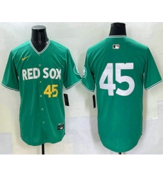 Men's Boston Red Sox #45 Pedro Martinez Green 2025 City Connect Limited Jersey