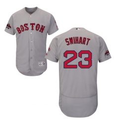 Men's Majestic Boston Red Sox #23 Blake Swihart Grey Road Flex Base Authentic Collection 2018 World Series Champions MLB Jersey