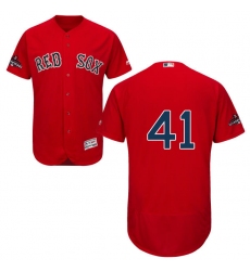 Men's Majestic Boston Red Sox #41 Chris Sale Red Alternate Flex Base Authentic Collection 2018 World Series Champions MLB Jersey