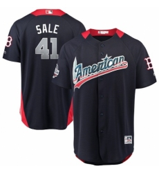 Youth Majestic Boston Red Sox #41 Chris Sale Game Navy Blue American League 2018 MLB All-Star MLB Jersey