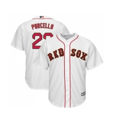 Youth Boston Red Sox #22 Rick Porcello Authentic White 2019 Gold Program Cool Base Baseball Jersey