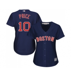 Women's Boston Red Sox #10 David Price Replica Navy Blue Alternate Road Baseball Jersey