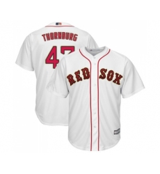 Youth Boston Red Sox #47 Tyler Thornburg Authentic White 2019 Gold Program Cool Base Baseball Jersey