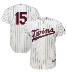Youth Majestic Minnesota Twins #15 Jason Castro Authentic Cream Alternate Cool Base MLB Jersey