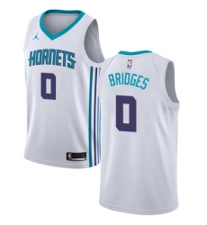 Youth Nike Jordan Charlotte Hornets #0 Miles Bridges Swingman White NBA Jersey - Association Edition