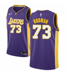 Youth Nike Los Angeles Lakers #73 Dennis Rodman Authentic Purple NBA Jersey - Icon Edition