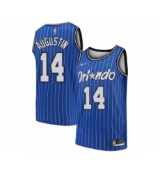 Youth Orlando Magic #14 D.J. Augustin Swingman Blue Hardwood Classics Basketball Jersey