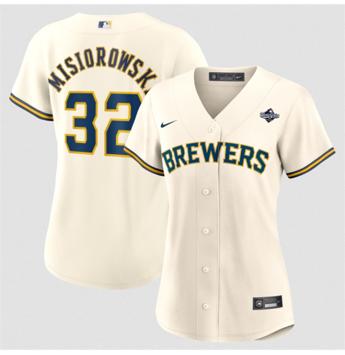 Women's Milwaukee Brewers #32 Jacob Misiorowski Cream 2026 World Series Limited Stitched Baseball Jersey(Run Small)