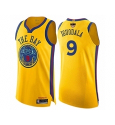 Women's Golden State Warriors #9 Andre Iguodala Swingman Gold 2019 Basketball Finals Bound Basketball Jersey - City Edition