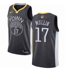 Men's Nike Golden State Warriors #17 Chris Mullin Swingman Black Alternate 2018 NBA Finals Bound NBA Jersey - Statement Edition