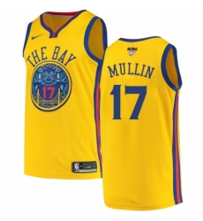 Men's Nike Golden State Warriors #17 Chris Mullin Swingman Gold 2018 NBA Finals Bound NBA Jersey - City Edition