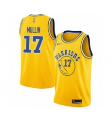 Women's Golden State Warriors #17 Chris Mullin Swingman Gold Hardwood Classics Basketball Jersey