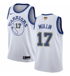 Youth Nike Golden State Warriors #17 Chris Mullin Authentic White Hardwood Classics 2018 NBA Finals Bound NBA Jersey