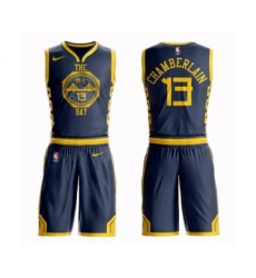 Youth Nike Golden State Warriors #13 Wilt Chamberlain Swingman Navy Blue NBA Suit Jersey - City Edition