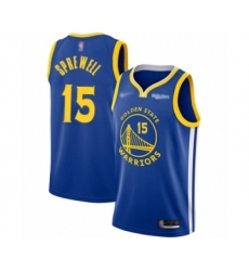 Youth Golden State Warriors #15 Latrell Sprewell Swingman Royal Finished Basketball Jersey - Icon Edition