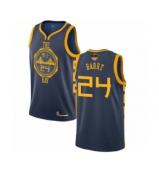 Men's Golden State Warriors #24 Rick Barry Swingman Navy Blue Basketball 2019 Basketball Finals Bound Jersey - City Edition