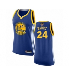 Women's Golden State Warriors #24 Rick Barry Swingman Royal Blue 2019 Basketball Finals Bound Basketball Jersey - Icon Edition