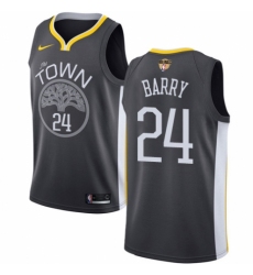 Women's Nike Golden State Warriors #24 Rick Barry Swingman Black Alternate 2018 NBA Finals Bound NBA Jersey - Statement Edition